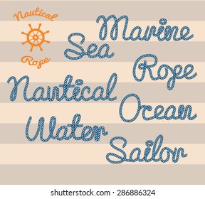 Words made from nautical rope