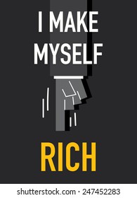 Words I MAKE MYSELF RICH