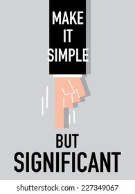 Words MAKE IT SIMPLE vector illustration