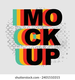 words' mockup design graphic typography for print t shirt vector art