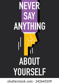 Words NEVER SAY ABOUT YOURSELF