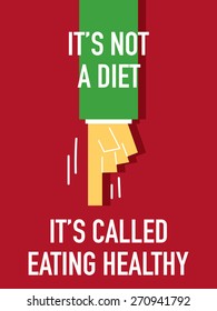 Words IT'S NOT A DIET IT'S CALLED EATING HEALTHY