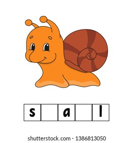 Words puzzle. Education developing worksheet. Learning game for kids. Activity page. Puzzle for children. Riddle for preschool. Simple flat isolated vector illustration in cute cartoon style