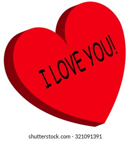Words in red heart