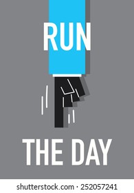 Words RUN THE DAY