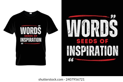 Words seeds of inspiration Reading Book T-shirt
