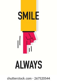 Words SMILE ALWAYS