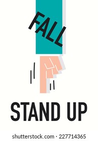Words STAND UP vector illustration