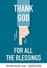 Words THANK GOD FOR ALL BLESSINGS