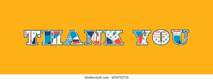 The words THANK YOU concept written in colorful abstract typography. Vector EPS 10 available.