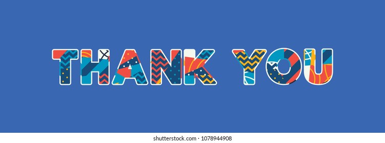The words THANK YOU concept written in colorful abstract typography. Vector EPS 10 available.