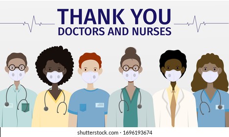 Words of thanks to medical staff of different nationalities
