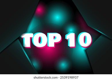 The words TOP 10 concept are written in the style of popular social media. EPS10