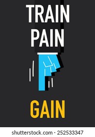 Words TRAIN PAIN GAIN