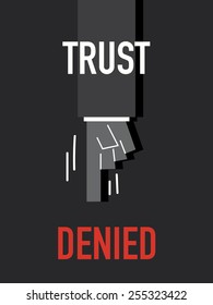 Words TRUST DENIED