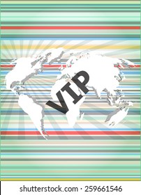 words vip on digital screen, business concept