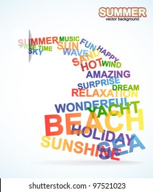 Words which relate with summer falling from slot