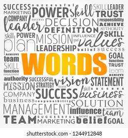 WORDS - word cloud collage, business concept background