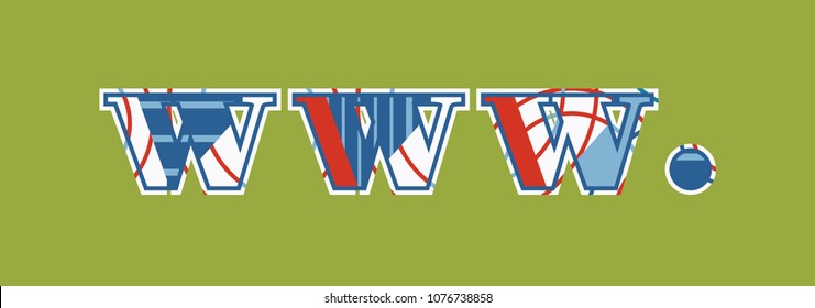 The words WWW DOT concept written in colorful abstract typography. Vector EPS 10 available.
