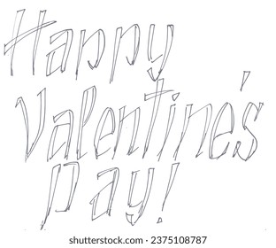 words for your loved one poster postcard declaration of love for Valentine's Day lettering handwritten doodle printable