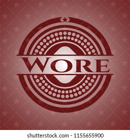 Wore red emblem. Retro