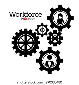Worforce design over white background, vector illustration