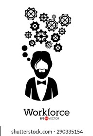Worforce design over white background, vector illustration