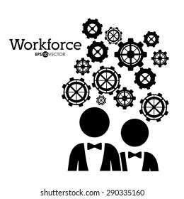 Worforce design over white background, vector illustration