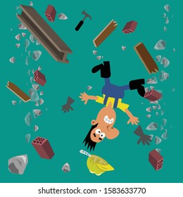 work accident worker industry cartoon