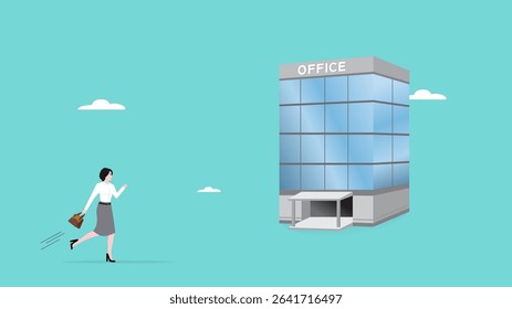 work with AI, artificial intelligence adaption, AI technology helping or support success work, smart business woman working while sitting on AI chip
