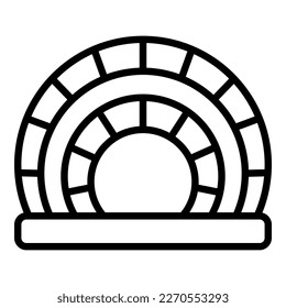 Work amphitheater icon outline vector. Ancient hall. Culture tourism