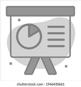 work analysis icon with background modern illustration