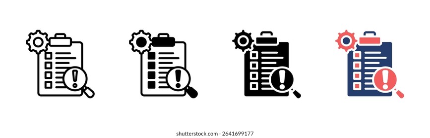 Work Analysis icon sheet multiple style collection