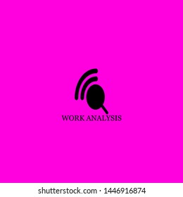 work analysis icon sign signifier vector