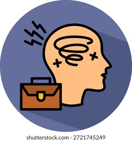 Ícone de ansiedade de trabalho ilustrações de vetor isométricas