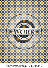 Work arabesque badge. arabic decoration.