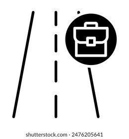 Work Avenue icon vector line illustration
