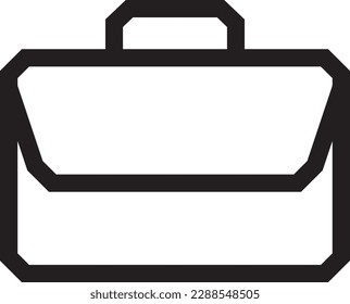 Work bag Business icon with black outline style. case, suitcase, briefcase, office, document, baggage, professional. Vector illustration