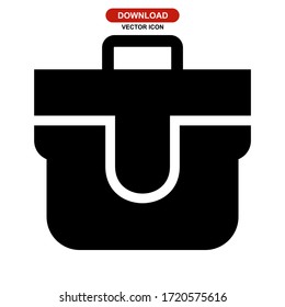 Icono de bolsa de trabajo o logotipo símbolo de signo aislado ilustración vectorial - iconos vectoriales de estilo negro de alta calidad
