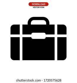 Icono de bolsa de trabajo o logotipo símbolo de signo aislado ilustración vectorial - iconos vectoriales de estilo negro de alta calidad
