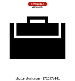 Icono de bolsa de trabajo o logotipo símbolo de signo aislado ilustración vectorial - iconos vectoriales de estilo negro de alta calidad
