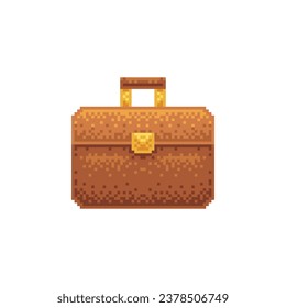 Work Bag Suitcase Logo Icon in Pixel Art