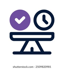 ícone de equilíbrio de trabalho. vetor ícone de tom duplo para o seu site, móvel, apresentação e design de logotipo.