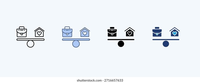 Work Balance Multiple Icon Illustration Vector