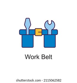 Work Belt vector Filled Outline Icon Design illustration. Home Improvements Symbol on White background EPS 10 File