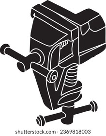 work bench vise icon outline. work bench vise logo. An illustration of work bench vise. Perfect use for icon