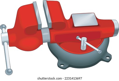 Work Bench Vise Vector Illustration