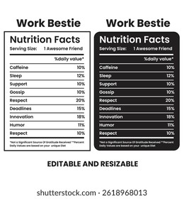 Trabalho Melhor Fatos Nutricionais, Rótulo de nutrição, fatos de nutrição chá trançado, calculadora de nutrição,
