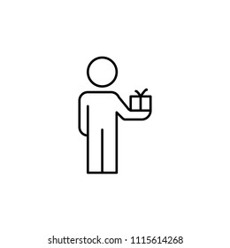 work bonuses line icon. Element of business organisation icon for mobile concept and web apps. Thin line work bonuses icon can be used for web and mobile on white background
