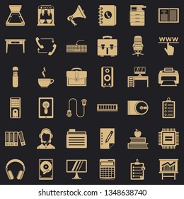 Work book icons set. Simple style of 36 work book vector icons for web for any design